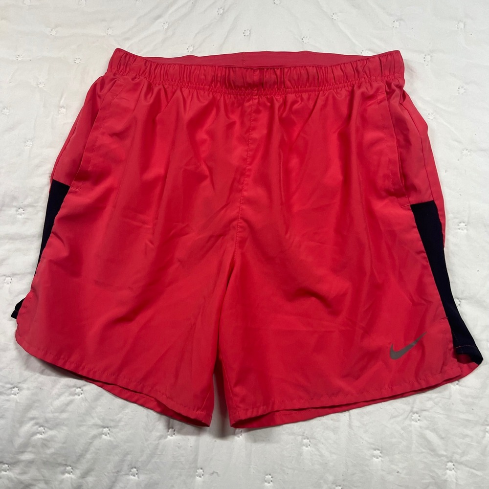 Nike Dri-FIT Challenger Running Shorts Mens Large Pink Athletic Gym Pockets